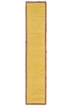 Hivvago 72" Yellow And Natural Cotton And Jute Table Runner In Yellow