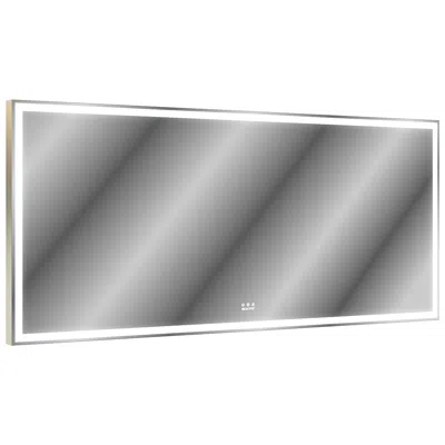 Hivvago 72x32 Inch Oversized Led Wall Mirror - Silver In White