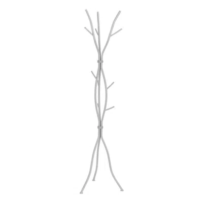 Hivvago 74-inch Freestanding Silver Metal Coat Rack Entryway Hall Tree Umbrella Stand In Gray