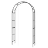 Hivvago 7.5 Feet Metal Garden Arch For Climbing Plants And Outdoor Garden Decor-black
