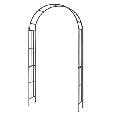 Hivvago 7.5 Feet Metal Garden Arch For Climbing Plants And Outdoor Garden Decor-black
