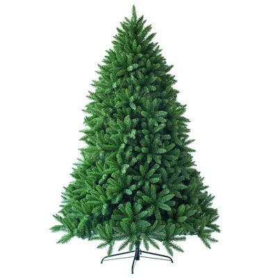 Hivvago 7.5 Feet Unlit Artificial Christmas Tree With 1968 Branch Tips In Green