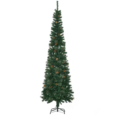 Hivvago 7.5 Foot Pencil Artificial Christmas Tree In Green