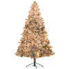 Hivvago 7.5 Ft Pre-lit Artificial Christmas Tree With 500 Clear Lights And 1530 Tips In Brown