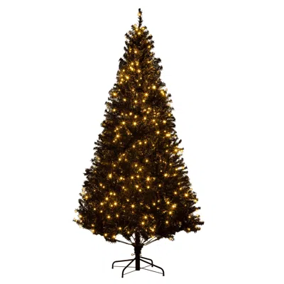 Hivvago 7.5 Ft Tall Prelit Christmas Tree Douglas Fir Artificial Christmas Tree With Realistic Branches In Multi