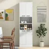 Hivvago 75 Inch Kitchen Pantry Cabinet Tall Cupboard With Doors And Shelves-white
