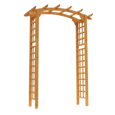 Hivvago 7.5' Wooden Garden Arbor Arch Trellis For Climbing Plants