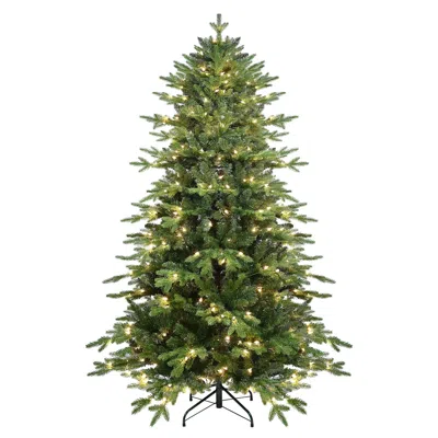 Hivvago 7.5ft Green Pvc+pe Christmas Tree With 450 Warm White Ul Lights 2856tips