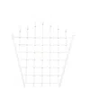 Hivvago 7.75 Ft Fan Shaped Garden Trellis With Pointed Finals In White Vinyl In Metallic