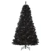 Hivvago 7ft Artificial Christmas Tree Unlit Douglas Fir With Realistic Branches And 1346 Tips In Black