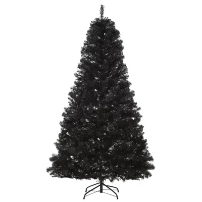 Hivvago 7ft Artificial Christmas Tree Unlit Douglas Fir With Realistic Branches And 1346 Tips In Black