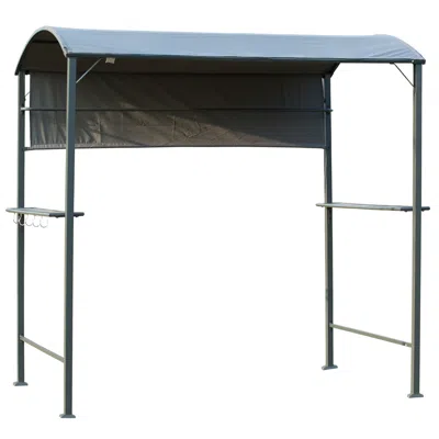 Hivvago 7ft Bbq Canopy Shelter With Serving Shelves & Hooks In Blue