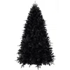 Hivvago 7.5ft Black Christmas Tree With 500 White Led Lights In Black