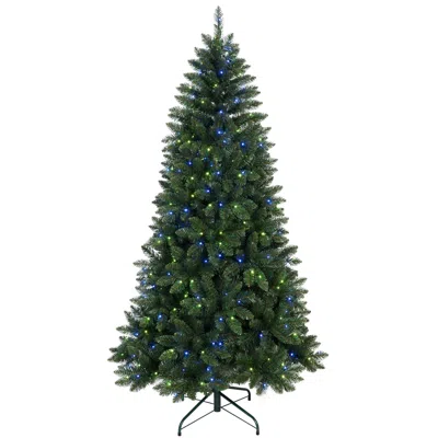 Hivvago 7ft Green Christmas Tree With 400 Wifi-controlled Rgb Led Lights