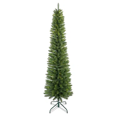 Hivvago 7ft Green Pencil Christmas Tree Slim Pvc Tree With 469 Tips