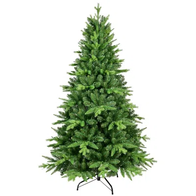 Hivvago 7ft Pre-lit Christmas Tree With 450 Warm White Led Lights In Green