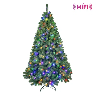 Hivvago 7ft Pvc Christmas Tree With 380 Wifi Music Sync Led Lights App Control In Multi