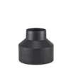Hivvago 8" Black Tulip Metal Table Vase In Black