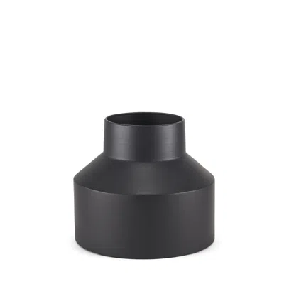 Hivvago 8" Black Tulip Metal Table Vase