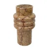Hivvago 8" Brown Cylinder Genuine Marble Table Vase In Brown