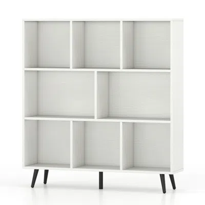 Hivvago 8-cube Bookcase With 5 Tapered Metal Legs