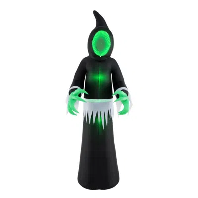 Hivvago 8 Feet Giant Halloween Inflatable Ghost With Built-in Led Lights And Mirror Face
