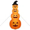 Hivvago 8 Feet Inflatable Halloween Pumpkins Stack With Built-in Led Lights