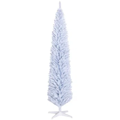 Hivvago 8 Ft Artificial Pencil Christmas Tree In Blue