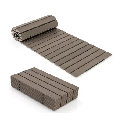 Hivvago 8 Ft Outdoor Garden Pathway Patio Roll Out Straight Walkways With Metal Wire Connection