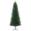Hivvago 8 Ft Tall Unlit Slim Fir Artificial Christmas Tree With Realistic Branches In Green