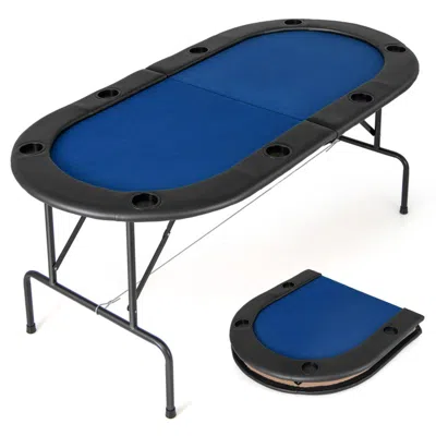 Hivvago 8 Players Texas Holdem Foldable Poker Table
