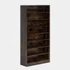 Hivvago 8-shelf Shoe Rack For Closet Storage Shelving Unit In Rustic Brown Wood Finish In Black