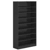 Hivvago 8-shelf Shoe Rack Storage Cabinet Closet Shelving Unit In Black Wood Finish In Black