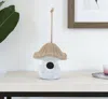 Hivvago Mushroom Birdhouse With Wicker Design 8"h In Multi