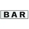 Hivvago 8" X 25" White And Black Handcrafted Bar Metal Wall Decor In Black