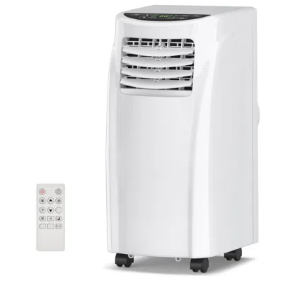 Hivvago 8000 Btu Portable Air Conditioner With Sleep Mode And Dehumidifier Function In White
