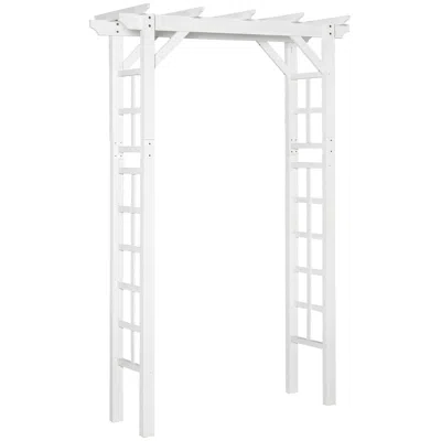 Hivvago 85" Wooden Garden Arbor Arch For Weddings & Outdoor Decor