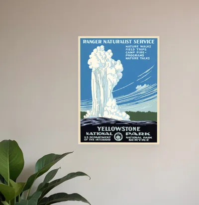 HIVVAGO 8.5" X 11" YELLOWSTONE NATIONAL PARK C1938 VINTAGE TRAVEL POSTER WALL ART