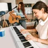 Hivvago 88-key Foldable Digital Piano With Midi And Wireless Bt-white