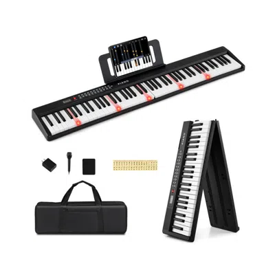 Hivvago 88 Key Foldable Piano Keyboard Portable Semi Weighted Electric Piano
