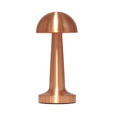 Hivvago 9" Copper Metal Lighthouse Table Lamp In Gold