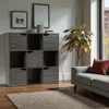 Hivvago 9-cube Modular Bookcase Organizer With Open Display Design In Gray