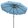 Hivvago 9 Feet Patio Umbrella With Crank Handle And Push Button Tilt