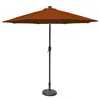 Hivvago 9 Foot Octagonal Olefin Market Umbrella With Auto-tilt Terra Cotta