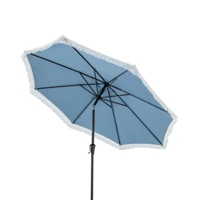 Hivvago 9 Ft Patio Umbrella With Sun-protective Canopy For Patio Garden Pool In Blue