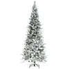 Hivvago 9 Ft Unlit Snow Flocked Pine Artificial Christmas Tree With Realistic Branches And 1159 Tips In Green