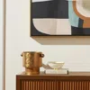 Hivvago 9" Gold Cast Iron Round Table Vase In Metallic