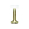 Hivvago 9" Gold Metal Lighthouse Table Lamp In White