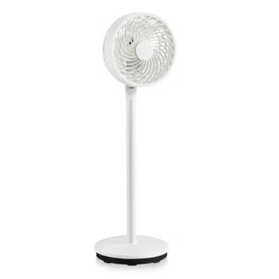 Hivvago 9 Inch Portable Oscillating Pedestal Floor Fan With Adjustable Heights And Speeds-white