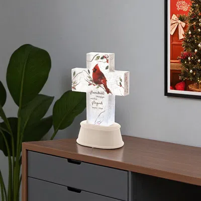 Hivvago 9" Red And White Plastic Tabletop Sign With Led
